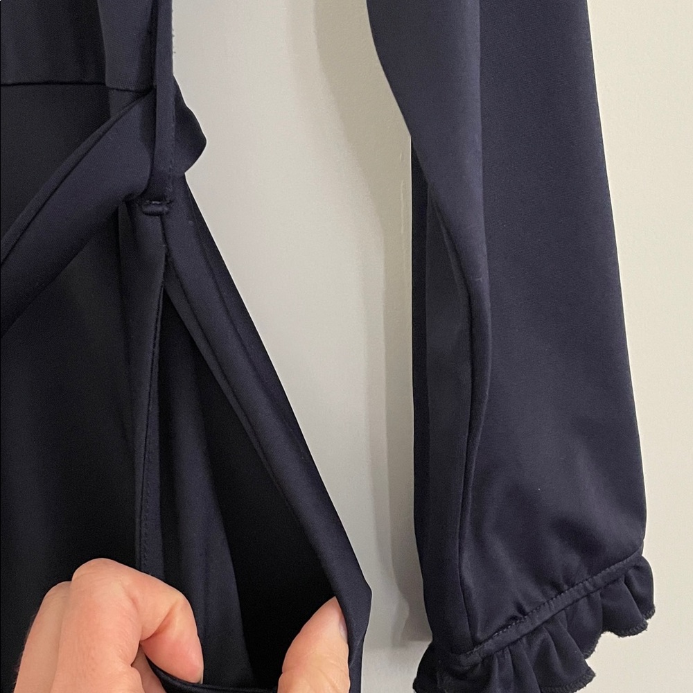 Elegant Navy Long-Sleeve Dress - Picture 4 of 4